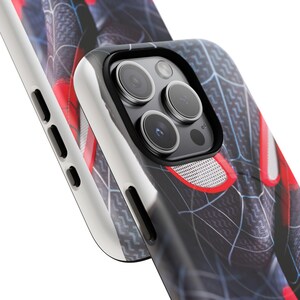 Etui na iPhone'a w kształcie kostiumu Spider-Mana, kompatybilne z MagSafe, dwuwarstwowa osłona ochronna zdjęcie 5