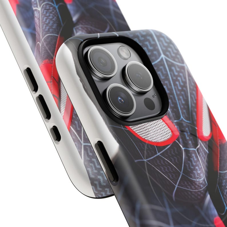 Etui na iPhone'a w kształcie kostiumu Spider-Mana, kompatybilne z MagSafe, dwuwarstwowa osłona ochronna zdjęcie 5