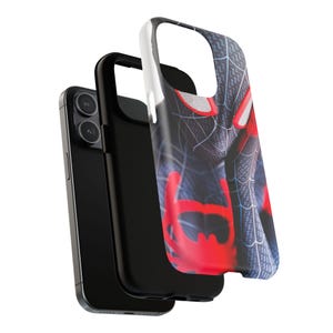 Etui na iPhone'a w kształcie kostiumu Spider-Mana, kompatybilne z MagSafe, dwuwarstwowa osłona ochronna zdjęcie 6