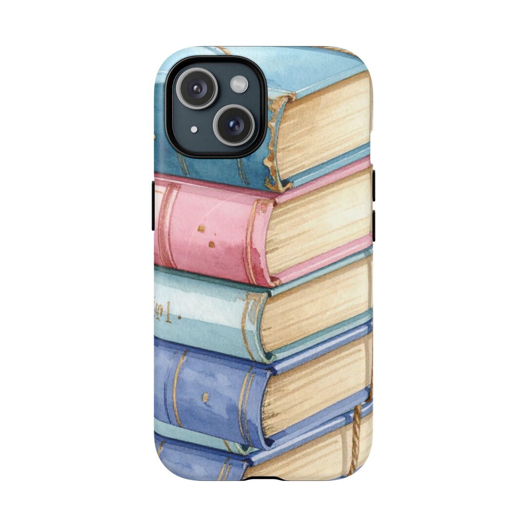 Stacked Pastel Books Phone Case | Tough Magnetic Case - Etsy