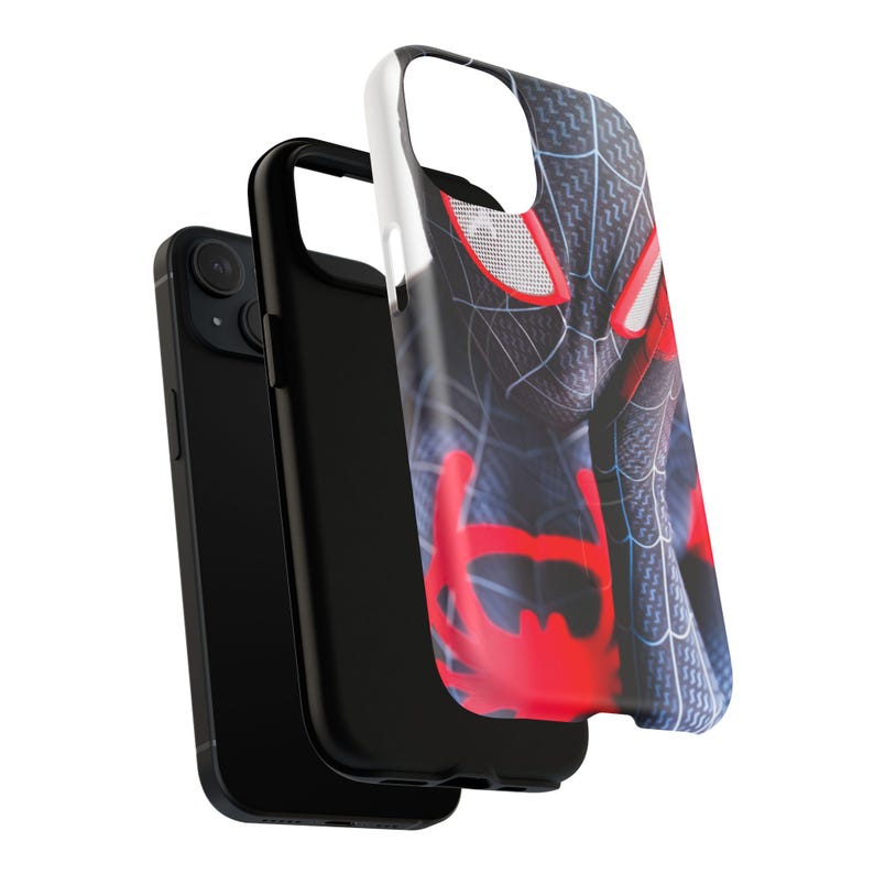 Etui na iPhone'a w kształcie kostiumu Spider-Mana, kompatybilne z MagSafe, dwuwarstwowa osłona ochronna zdjęcie 3