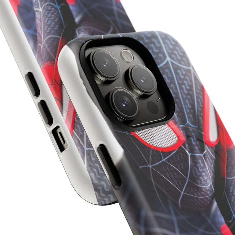 Etui na iPhone'a w kształcie kostiumu Spider-Mana, kompatybilne z MagSafe, dwuwarstwowa osłona ochronna zdjęcie 17