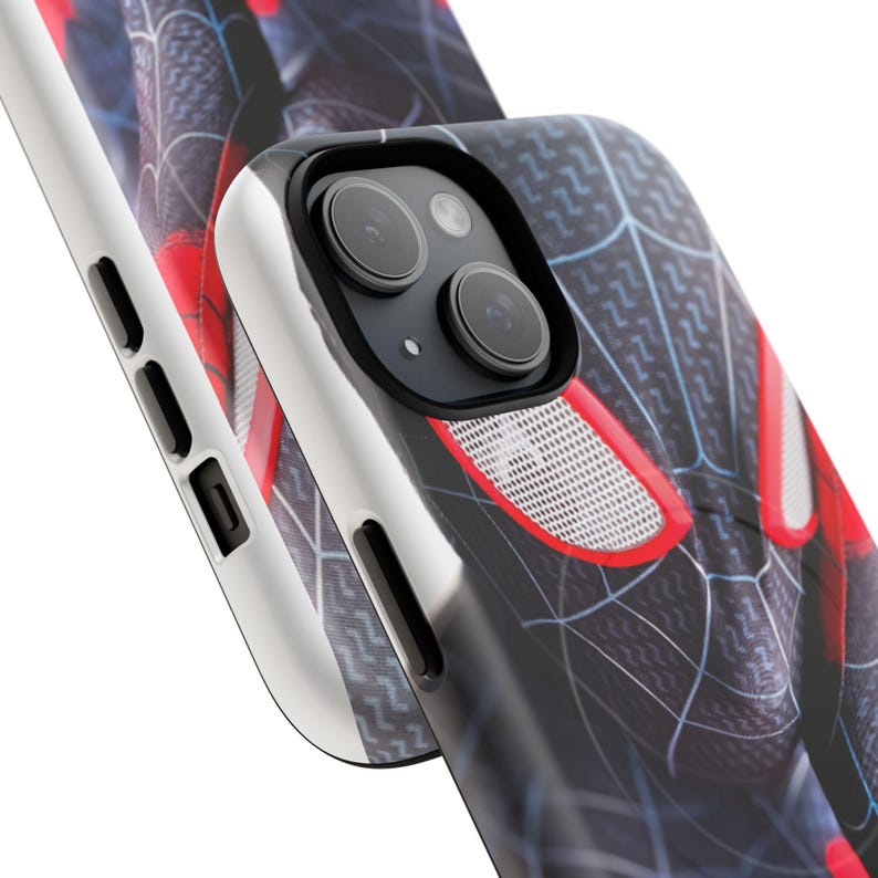 Etui na iPhone'a w kształcie kostiumu Spider-Mana, kompatybilne z MagSafe, dwuwarstwowa osłona ochronna zdjęcie 2