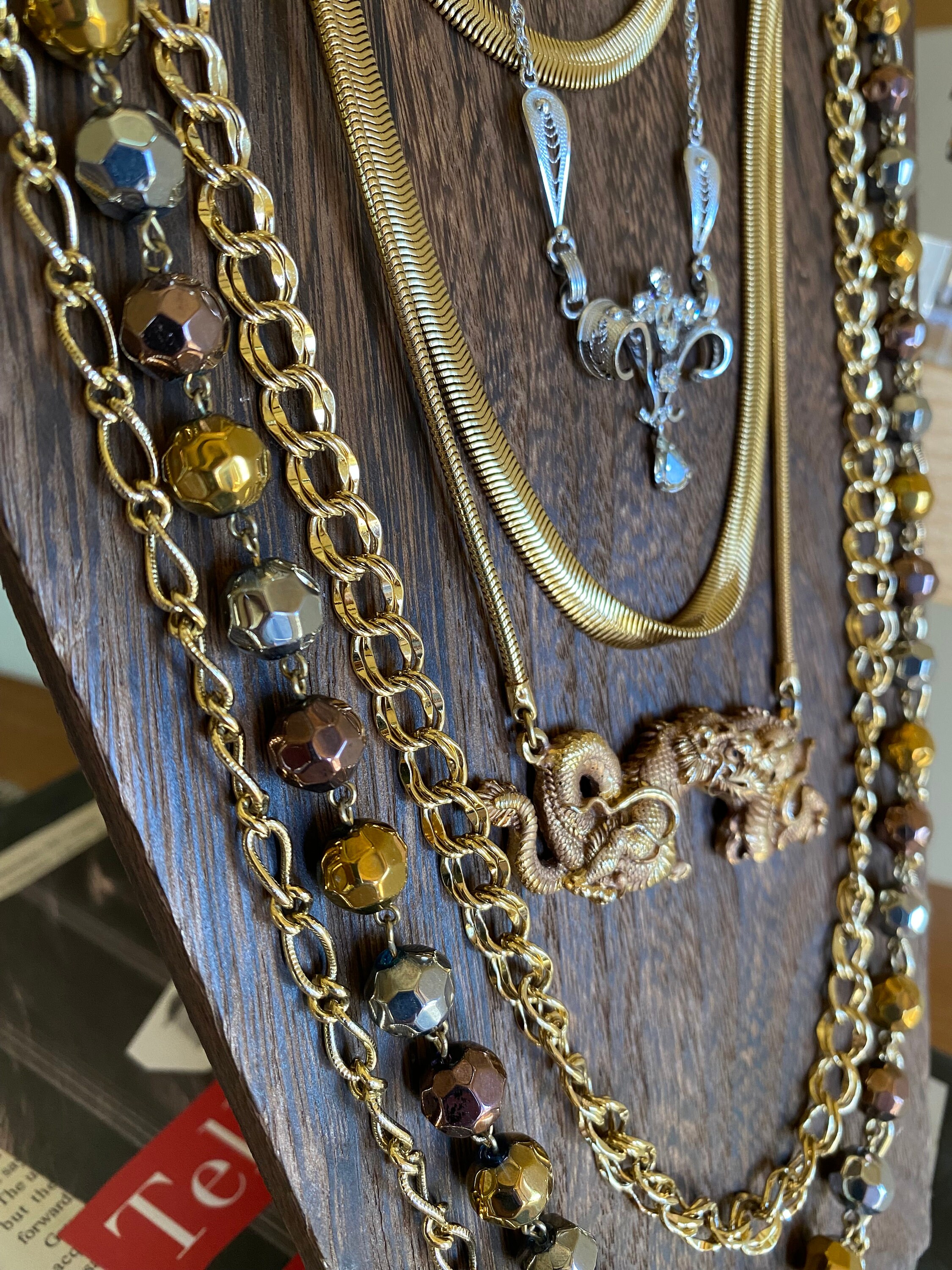 Vintage Jewelry Estate Grandma's Jewelry Box 928 Long Flapper Chains