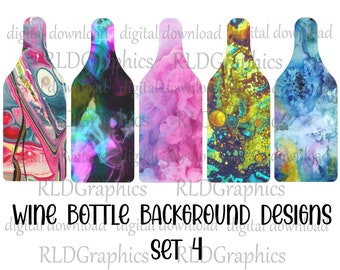 Wine Bottle Cutting Board Sublimation Design Background Bundle Set 4, Wine Kitchen Decor, Sublimation Cutting Board Digital Download