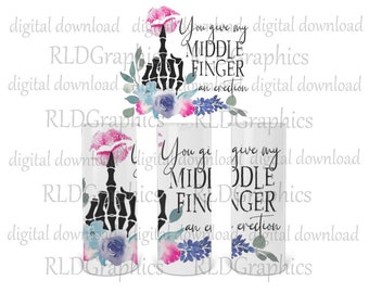 Middle Finger With Lips Tumbler Sublimation Design, 20 oz & 30 oz Skinny Tumbler Funny Adult PNG Digital Download With Commercial License