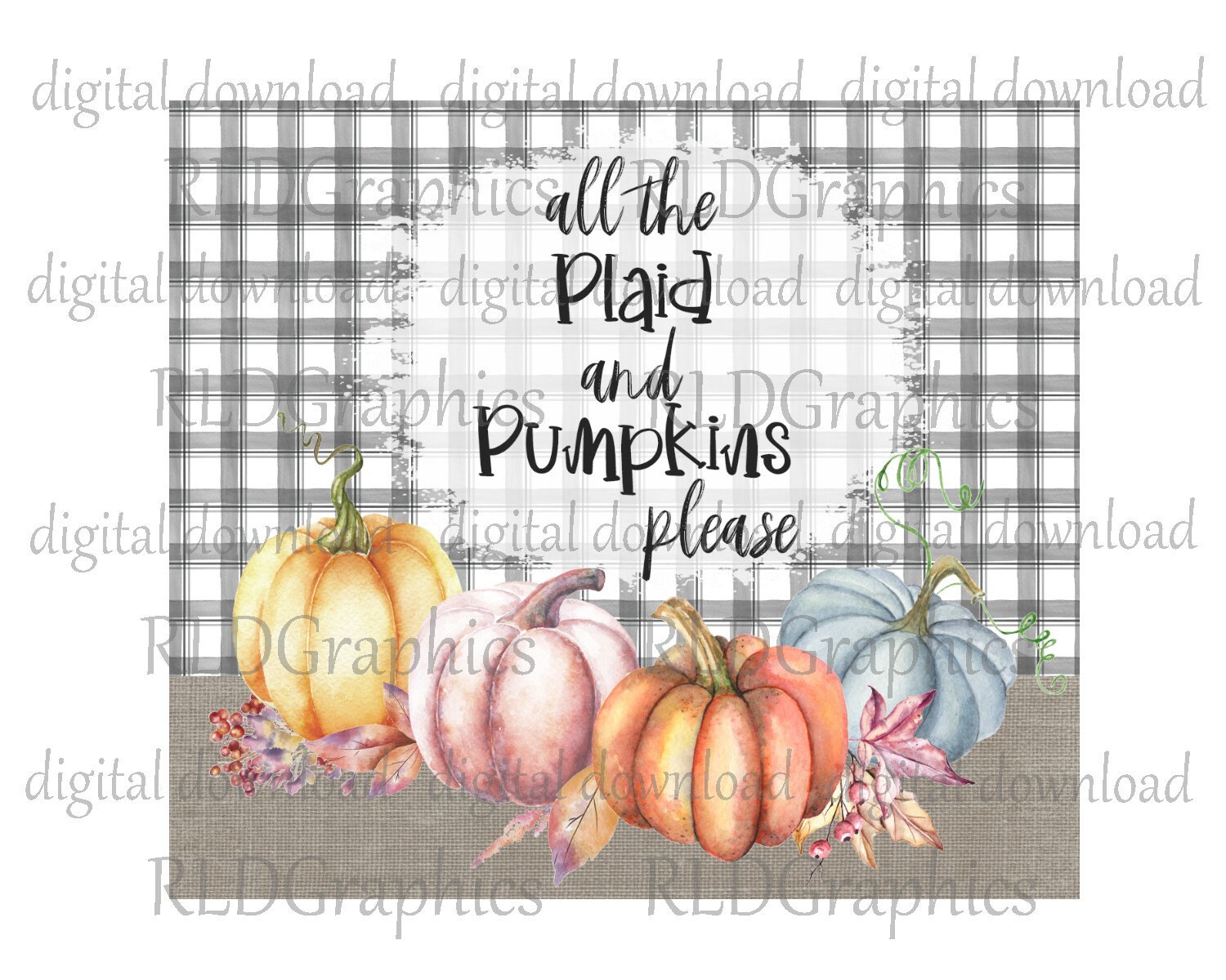PNG Download DIGITAL ONLY Skinny Tumbler Fall Y'all Pumpkin Plaid ...