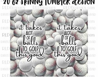 Golf 20 oz Tumbler Sublimation Designs Downloads, Funny Golf Lovers Tumbler Graphic PNG Digital Download With Commercial License