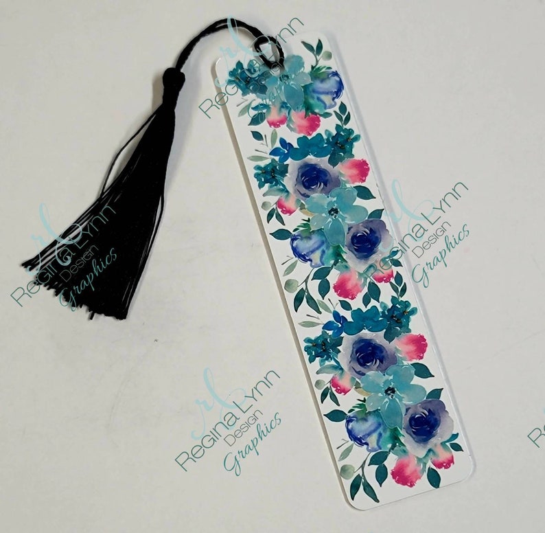 Two Sided White Aluminum Bookmarks Sublimation Blanks, Set of 5 Double Sided Blank Bookmark, Thick Blanks with Tassel image 6