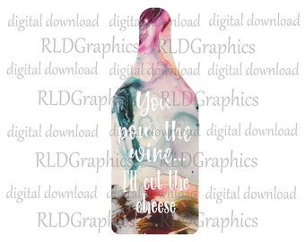 Weinflasche Schneidebrett Sublimation Design, Wein Küchen Dekor, Sublimation Schneidebrett Digital Download mit kommerzieller Lizenz