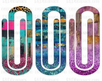 Sublimation Paper Clip Design Bundle | Sublimation Bookmark Designs | Digital Download for Acrylic Clips
