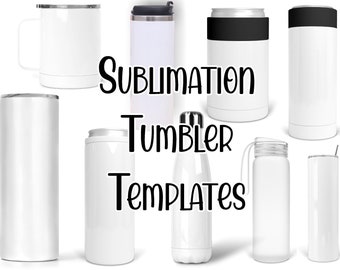 Sublimation Tumbler Templates, Single Side Designs For Easy Double Sided Printing, Tumbler Design Template Bundle, PNG Digital Downloads