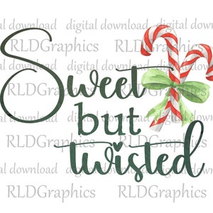 Christmas Sublimation Designs Downloads, Candy Cane PNG Digital Download con licenza commerciale fatta per la sublimazione, dolce ma contorta