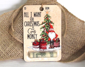 Gas Money Christmas Cash Holiday Money Holders, Christmas Money Holders, Money Stocking Stuffers, Santa's Favorite Gifts, Fun Gift Idea