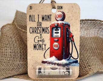 Funny Christmas Money Card Holder: Gas Money Gift