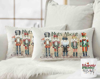 Nutcracker Christmas Pillow Cover: Velvet Holiday Decor