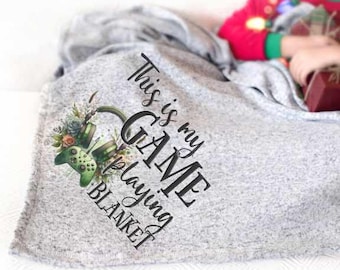 Custom Snuggle Blanket, This Is My Game Playing Throw Blanket, Gamer Gift, Fleece Snuggle Blanket For Video Lovers, Gamers Gift Ideas