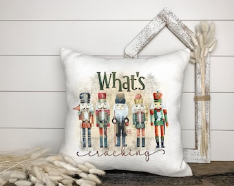 Nutcracker Christmas Pillow Cover: Plush Holiday Decor
