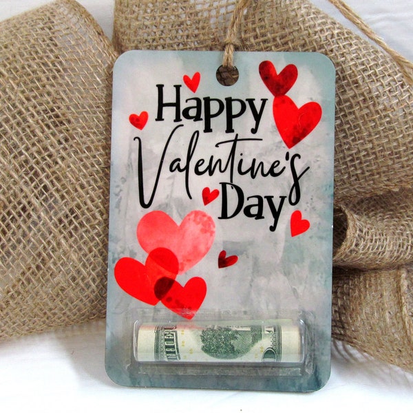 Happy Valentine's Day Card, Valentine's Money Card Holder, Valentine's Day Gift Idea, Unique Cash Money Gift Holders, Valentine's Gift Ideas