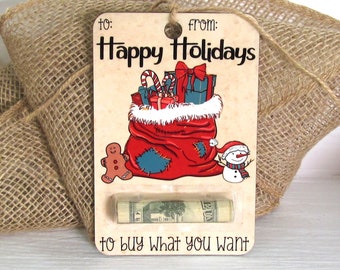 Christmas Money Holders, Money Stocking Stuffers, Santa's Favorite Gifts, Funny Money Christmas Cash Holiday Money Holders