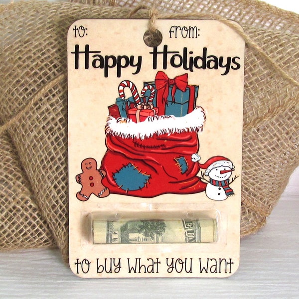 Christmas Money Holders, Money Stocking Stuffers, Santa's Favorite Gifts, Funny Money Christmas Cash Holiday Money Holders