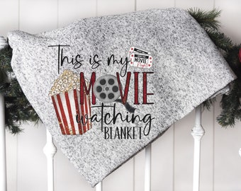 Movie Watching Throw Blanket: Soft Sweater Fleece Snuggle Blanket