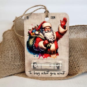 Santa Christmas Money Holders, Money Stocking Stuffers, Santa&#39;s Favorite Gifts, Funny Christmas Cash Holiday Money Holders, Teen Gift Ideas