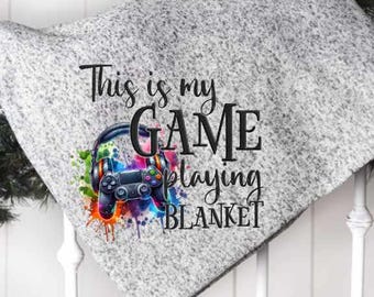 Custom Snuggle Blanket, This Is My Game Playing Throw Blanket, Gamer Gift, Fleece Snuggle Blanket For Video Lovers, Gamers Gift Ideas