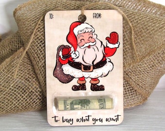 Santa Christmas Money Holders, Money Stocking Stuffers, Santa's Favorite Gifts, Funny Christmas Cash Holiday Money Holders, Teen Gift Ideas