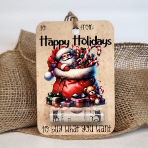 Christmas Money Card Holder: Santa Gift Stocking Stuffer