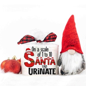 Carta igienica di Natale, regalo scherzoso, regalo elefante bianco, regalo di Natale di Babbo Natale segreto, idea regalo umoristica per il bagno, su una scala da 1 a 10 urinare