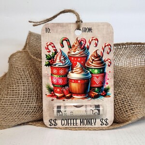 Ideia de presente de Natal com dinheiro para café, presentes para meias de dinheiro, porta-cartões de dinheiro, porta-dinheiro engraçado para o feriado de Natal, presente para amantes de café