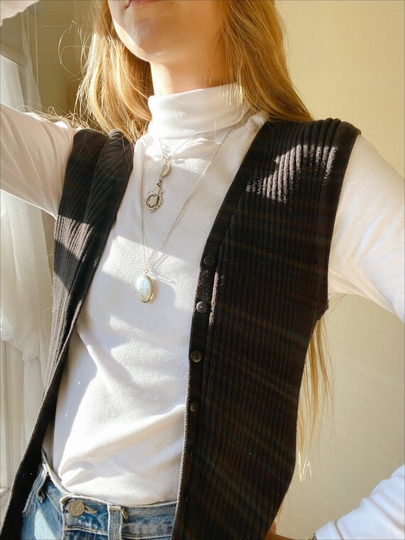 90s Sportsgirl Ribbed Cotton Vest Etsy