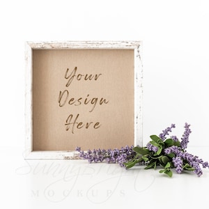 Wood Sign Mockup, Wood frame photo, Wood frame mockup, Farmhouse Sign Mockup, Mockup frame, Box sign mockup, 10X10, 1:1, JPG