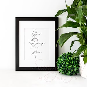 Black Frame Mockup, Modern Frame Mockup, Minimalist Frame mock up, Mockup frame, Picture frame mockup, Digital mockup, 8X10 11X14  mockup