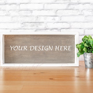 Wood Sign Mockup, Plain Wood Sign, Blank wood sign, Wood frame mockup, Farmhouse Sign Mockup, Mockup frame, Box frame sign mockup, JPG, 6X15