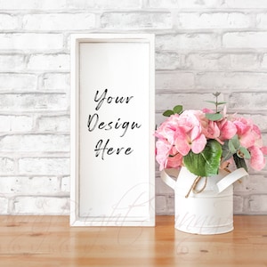 Wood frame photo, Wood Sign Mockup, Wood frame mockup, Farmhouse Sign Mockup, Mockup frame, Box frame sign mockup, JPG, 6X15