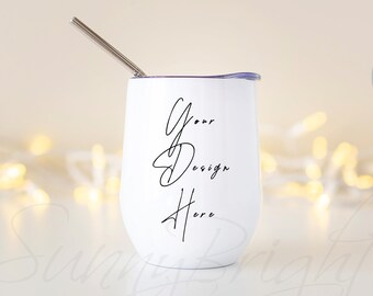 Maqueta de vaso de vino blanco, archivo JPG (descarga digital)