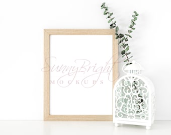 Holzrahmen Mockup im minimalistischen Stil (JPG Digital Download)