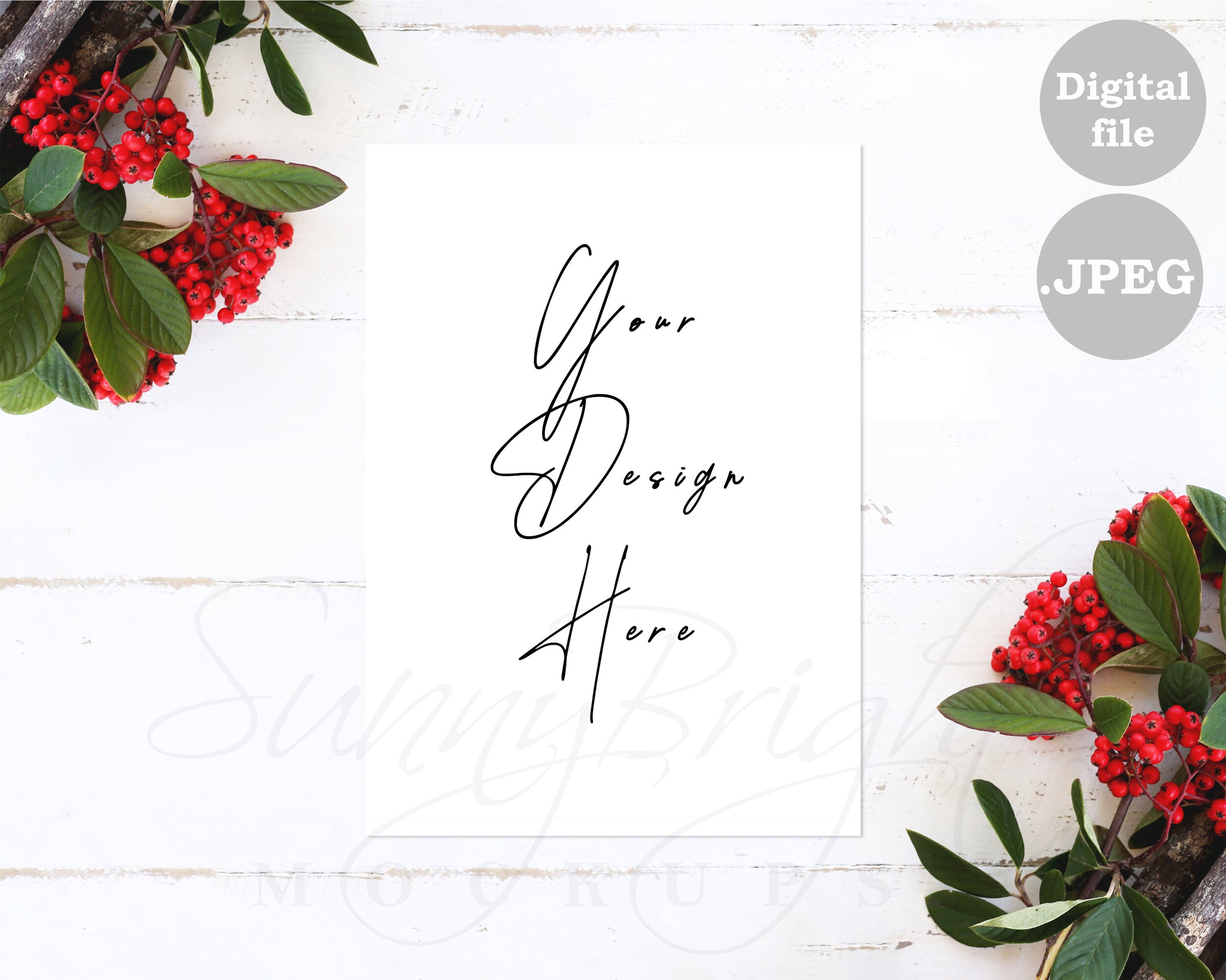 Download Christmas 5X7 Card Mockup 5X7 ratio A4 A3 A2 A1 50X70cm | Etsy