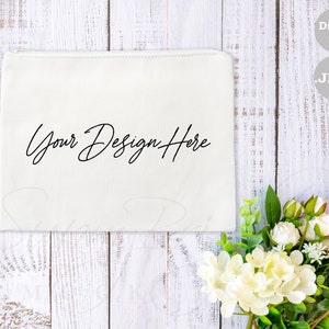 Makeup bag mockup, Cosmetic Bag mockup, Styled mockup, Make up Bag mockup, Canvas Bag mockup, Sublimation Makeup Bag mockup, Zip case mockup
