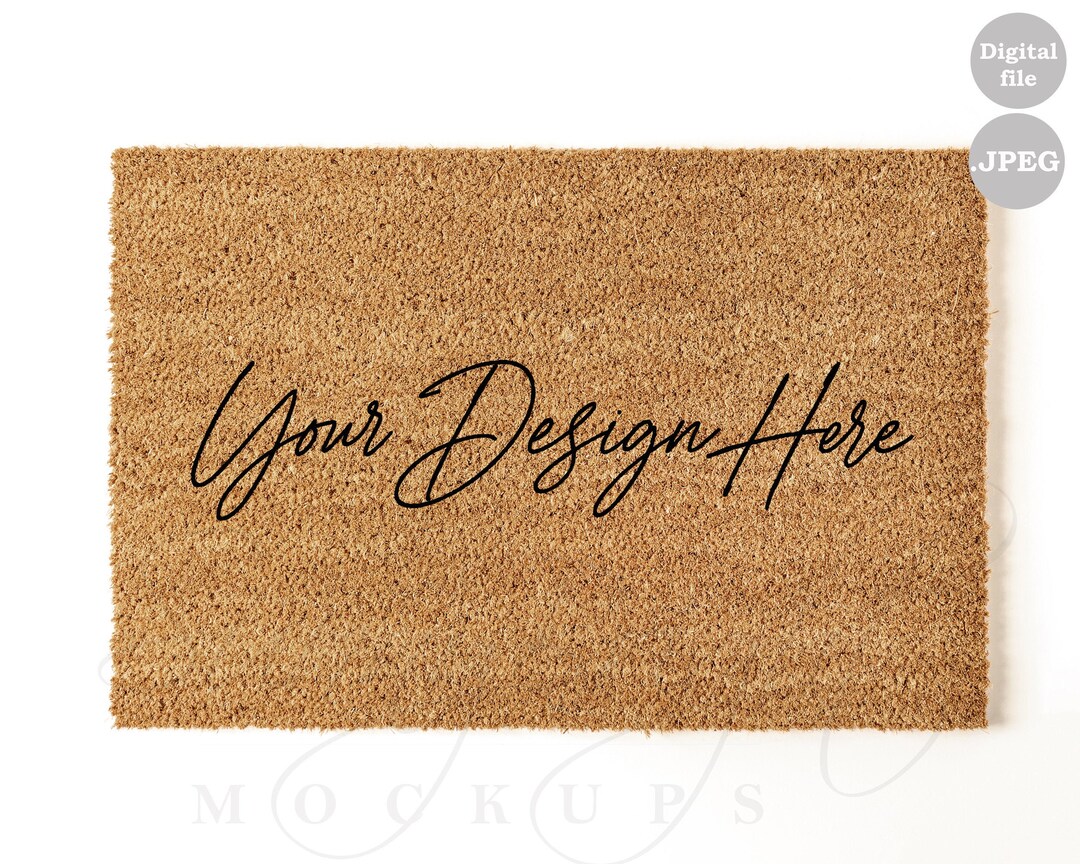 Plain Doormat Mockup, Coir Doormat Mockup, Sublimation Doormat Mockup