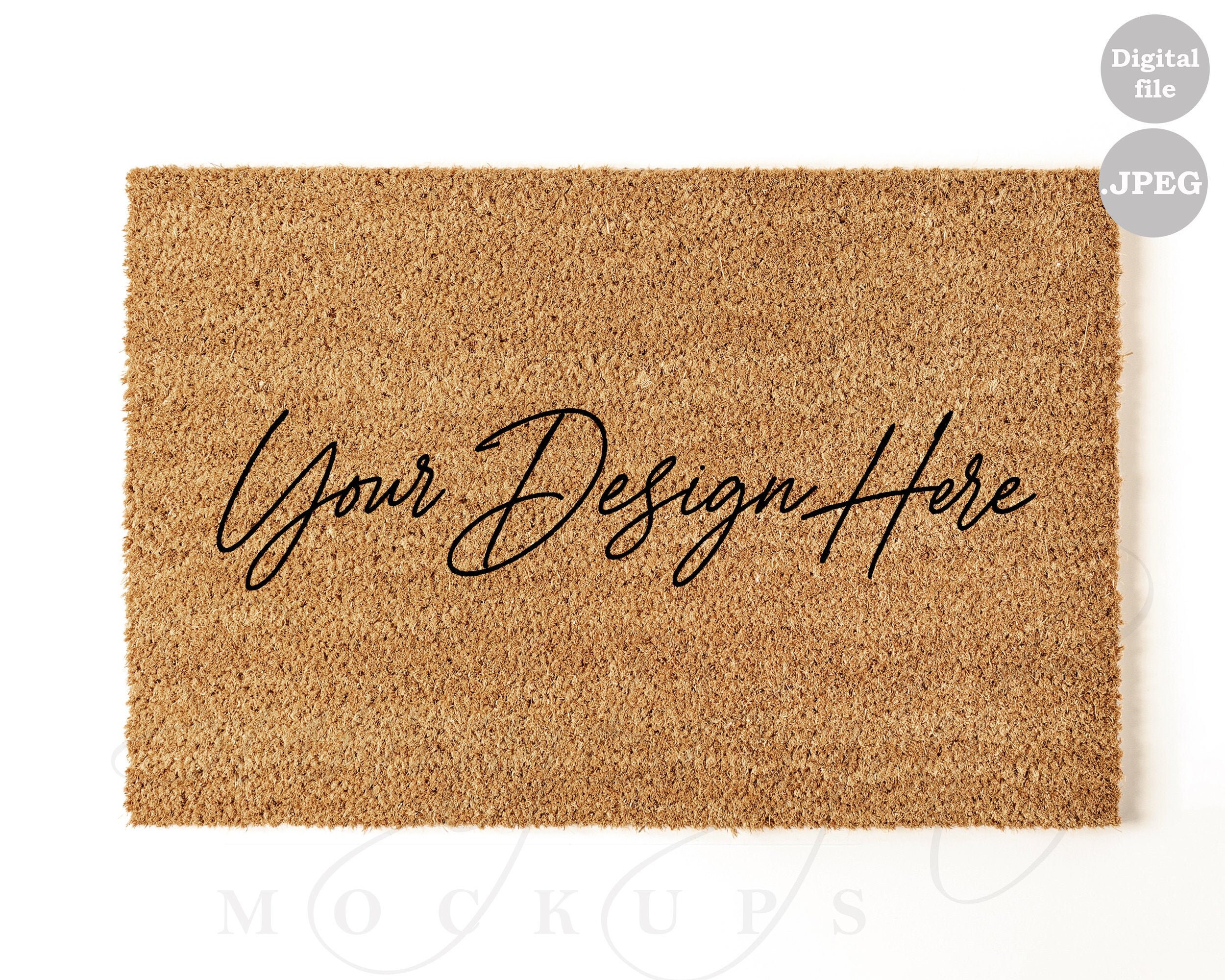 Plain Doormat Mockup Coir Doormat Mockup Sublimation Doormat Etsy
