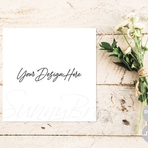 Quadratische Karte Mockup, Grußkarte Mockup, Hochzeit Karte Mockup, Einladung Karte Mockup, Stil Karte Mockup, Geburtstagskarte Mockup, 1X1 Mockup