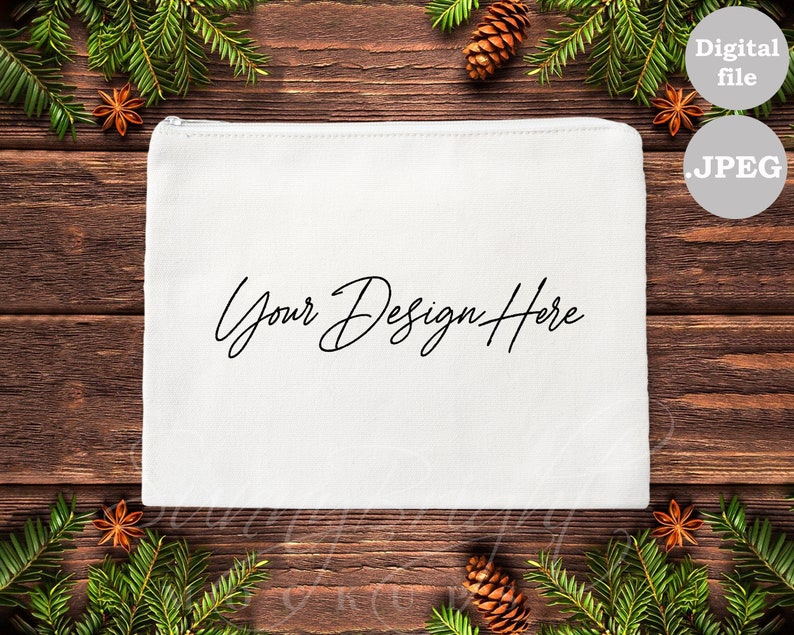 Download Cosmetic Bag mockup Christmas mockup Makeup Bag mockup | Etsy