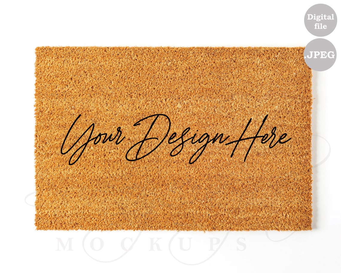 Doormat Mockup Plain Coir Doormat Mockup Sublimation Doormat Etsy