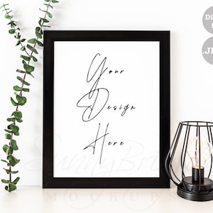 Black Frame Mockup, Modern Frame Mockup, Minimalist Frame mock up, Mockup frame, Picture frame mockup, Digital mockup, 8X10 11X14  mockup
