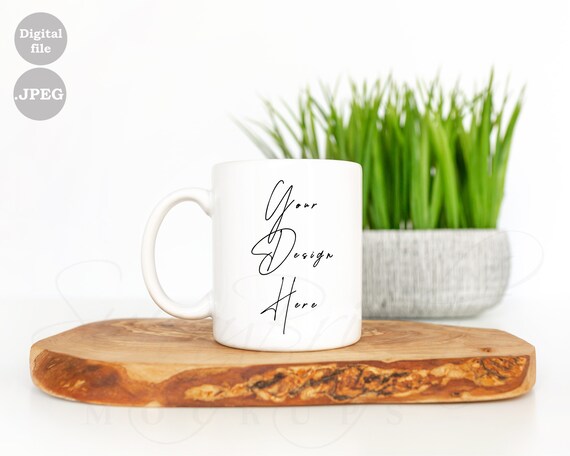 White Coffee Mug Mockup, Classic 11oz Mug (JPG) - Etsy