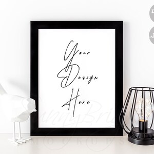 Black Frame Mockup, Modern Frame Mockup, Minimalist Frame mock up, Mockup frame, Picture frame mockup, Digital mockup, 8X10 11X14  mockup
