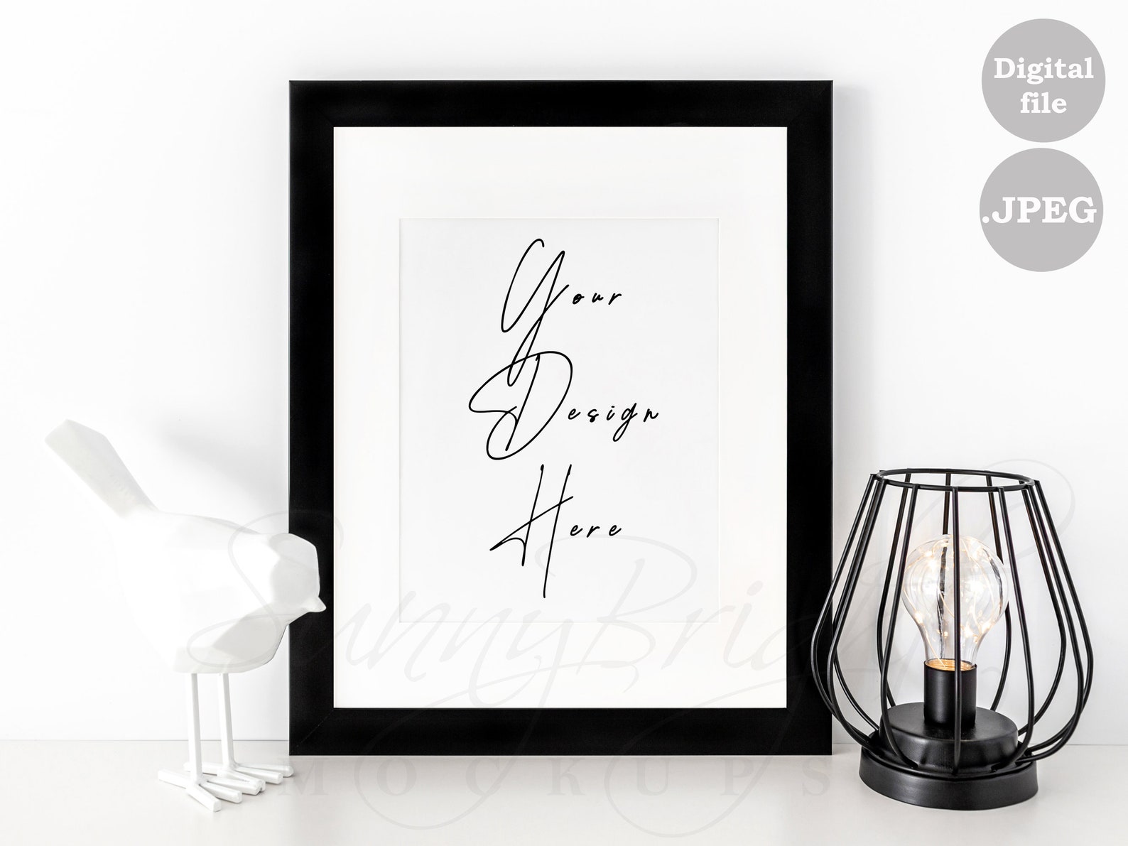 Black Frame Mockup Modern Frame Mockup Minimalist Frame mock Etsy